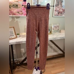 Beyond Yoga - Spacedye Red/ Brown Heather - High Waist Workout Leggings Size S